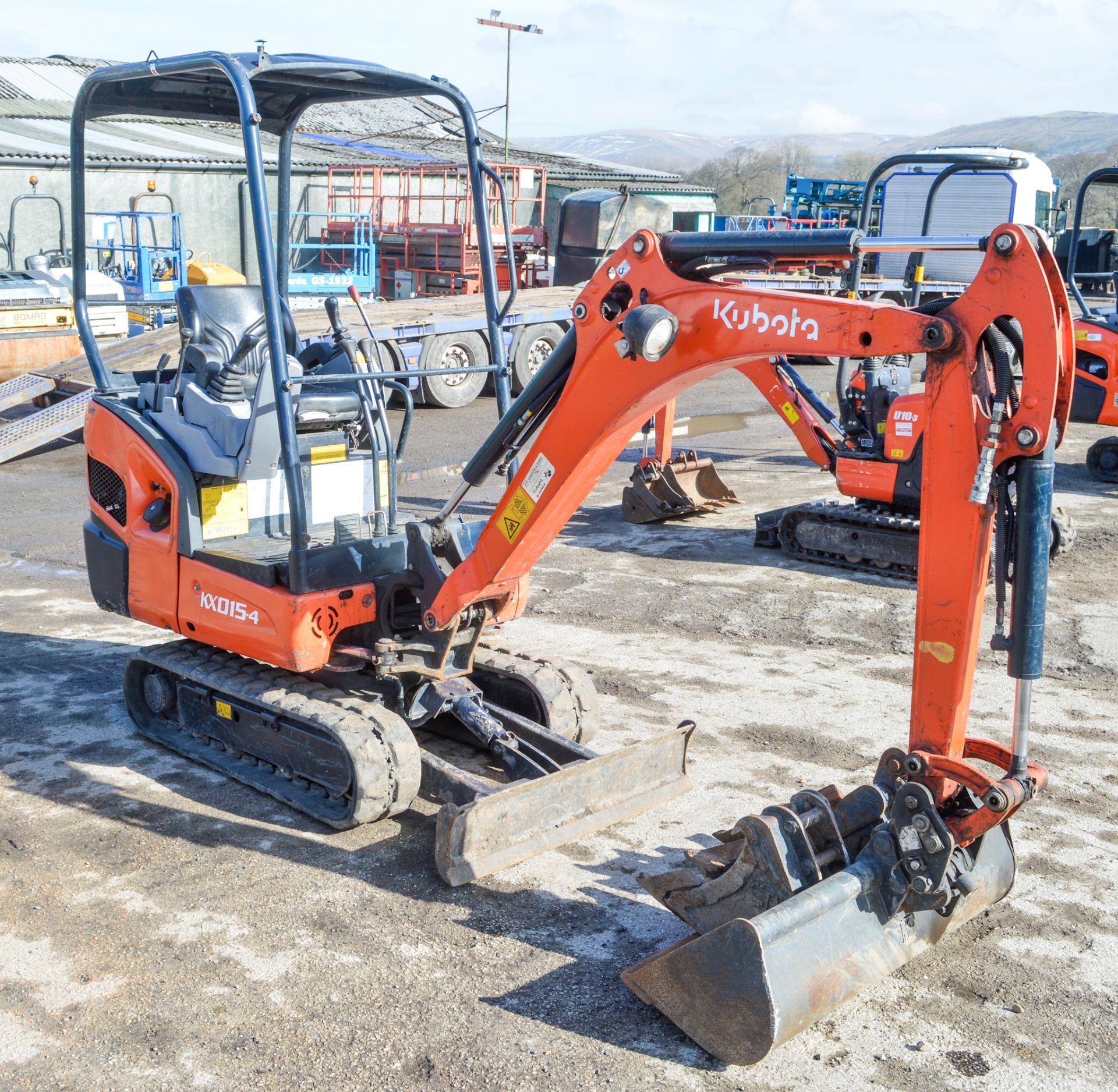 Kubota KX015.4 1.5 tonne rubber tracked excavator Year: 2015 S/N: 58748 Recorded Hours: 1056 - Image 4 of 11