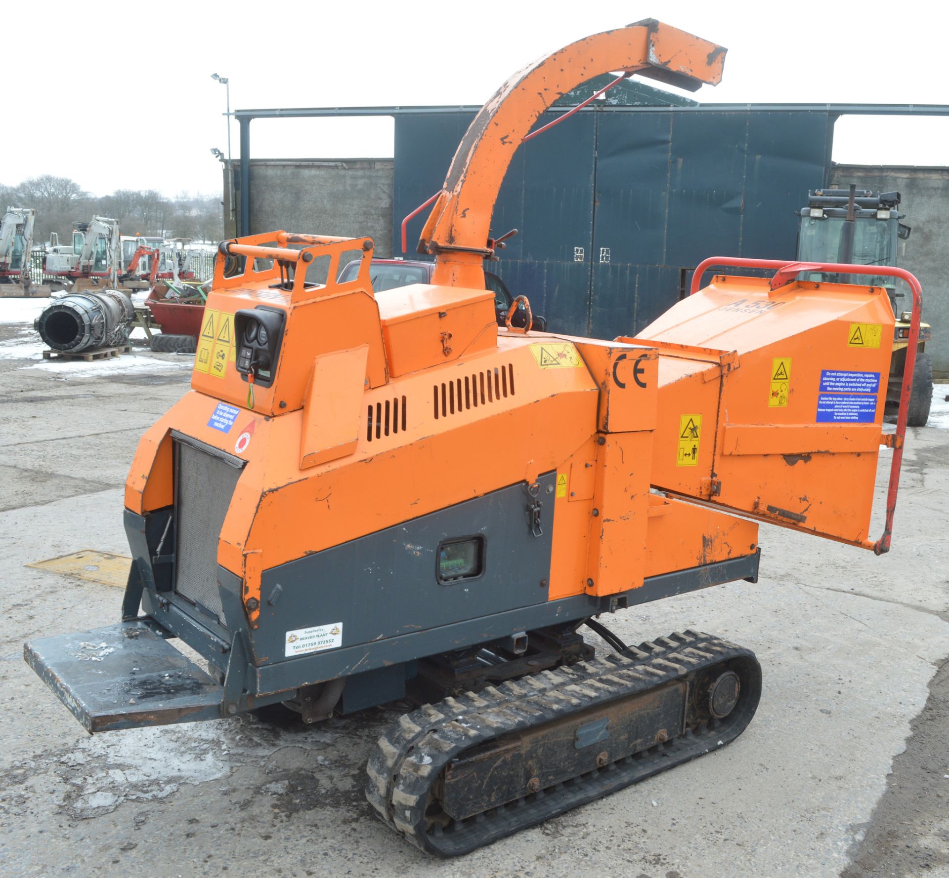 Jensen A530 rubber tracked mobile wood chipper  Year: 2007  S/N: 5507042220 Recorded hours: 1421 - Image 6 of 10