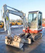 Takeuchi TB125 2.5 tonne rubber tracked mini excavator Year: 2008 S/N: 12519500 Recorded hours: 5737