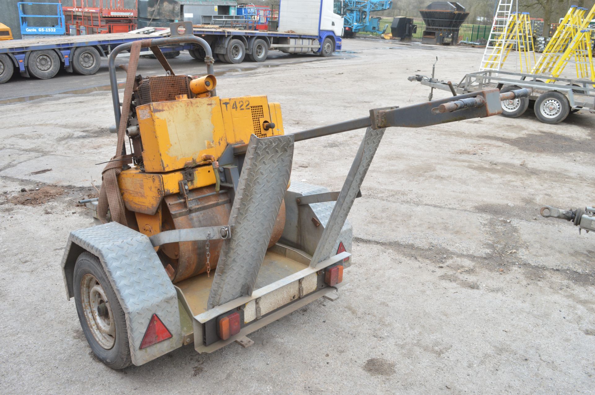 Benford diesel driven pedestrian roller  *Plate missing*  c/w pedestrian roller trailer  T422 ** - Image 2 of 2