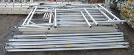 Octo 250 series aluminium scaffold access tower Comprising of approximately 4 tall ends, 4 short