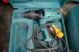 Makita 110v 1/2 drive impact gun c/w carry case A599473