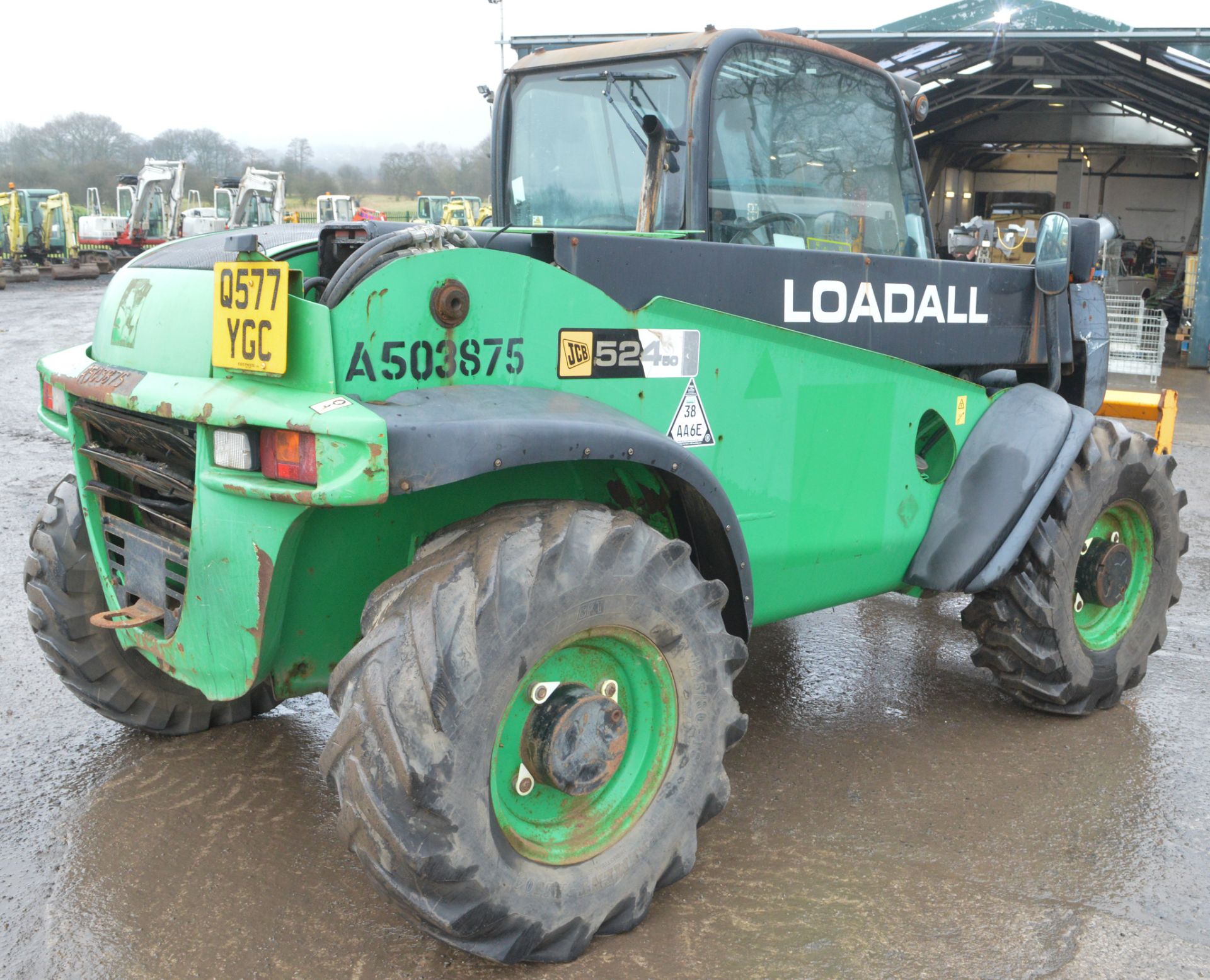 JCB 524-50 5 metre telescopic handler Year: 2008 S/N: 1418018 Recorded Hours: 2078 A503875 - Image 3 of 12