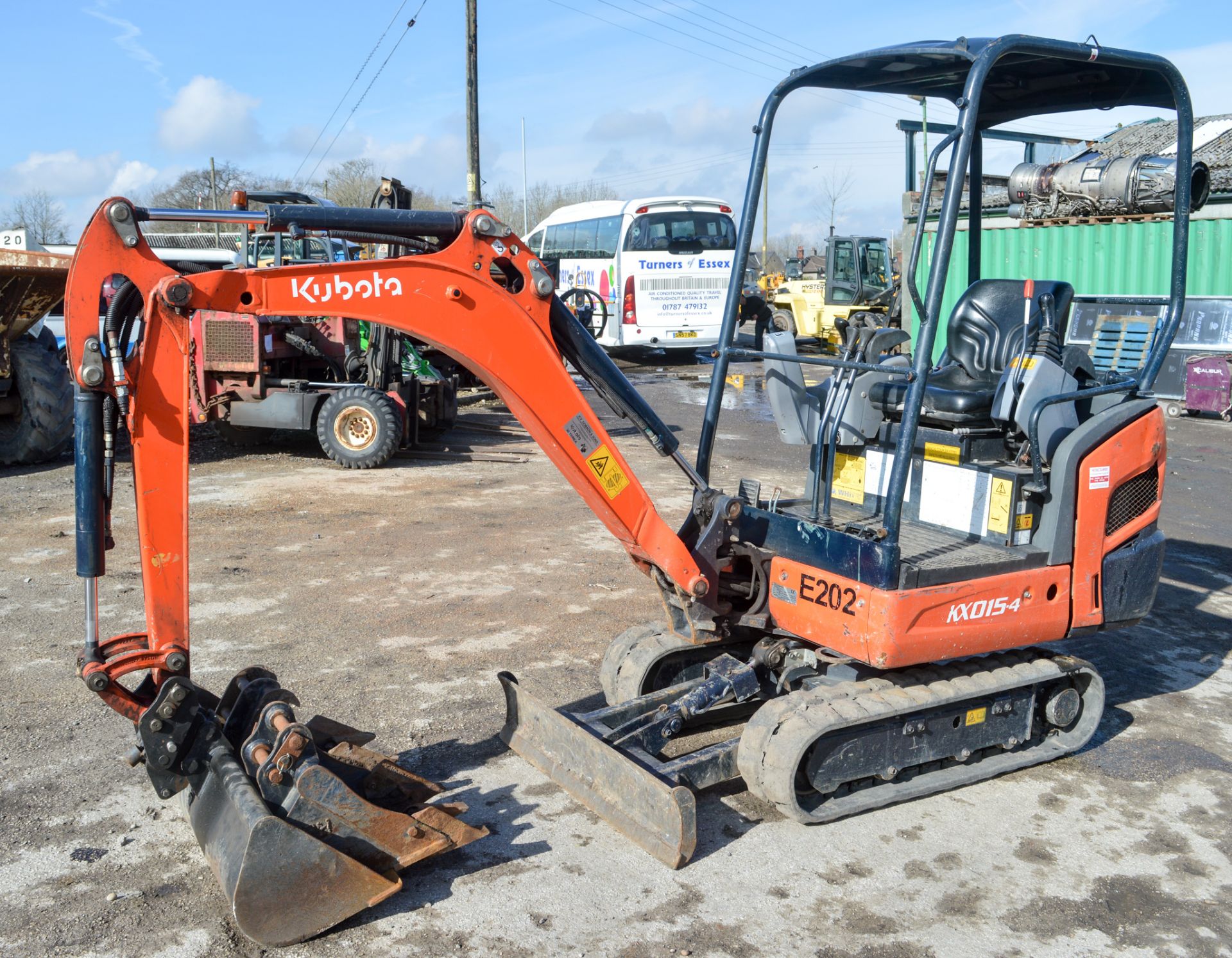 Kubota KX015.4 1.5 tonne rubber tracked excavator Year: 2015 S/N: 58748 Recorded Hours: 1056
