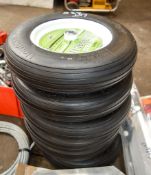 6 - Flat free wheel barrow wheels  ** No VAT on hammer price but VAT will be charged on the Buyers