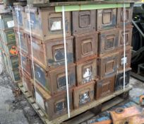 Pallet of 32 steel ammo boxes (Ex MOD)