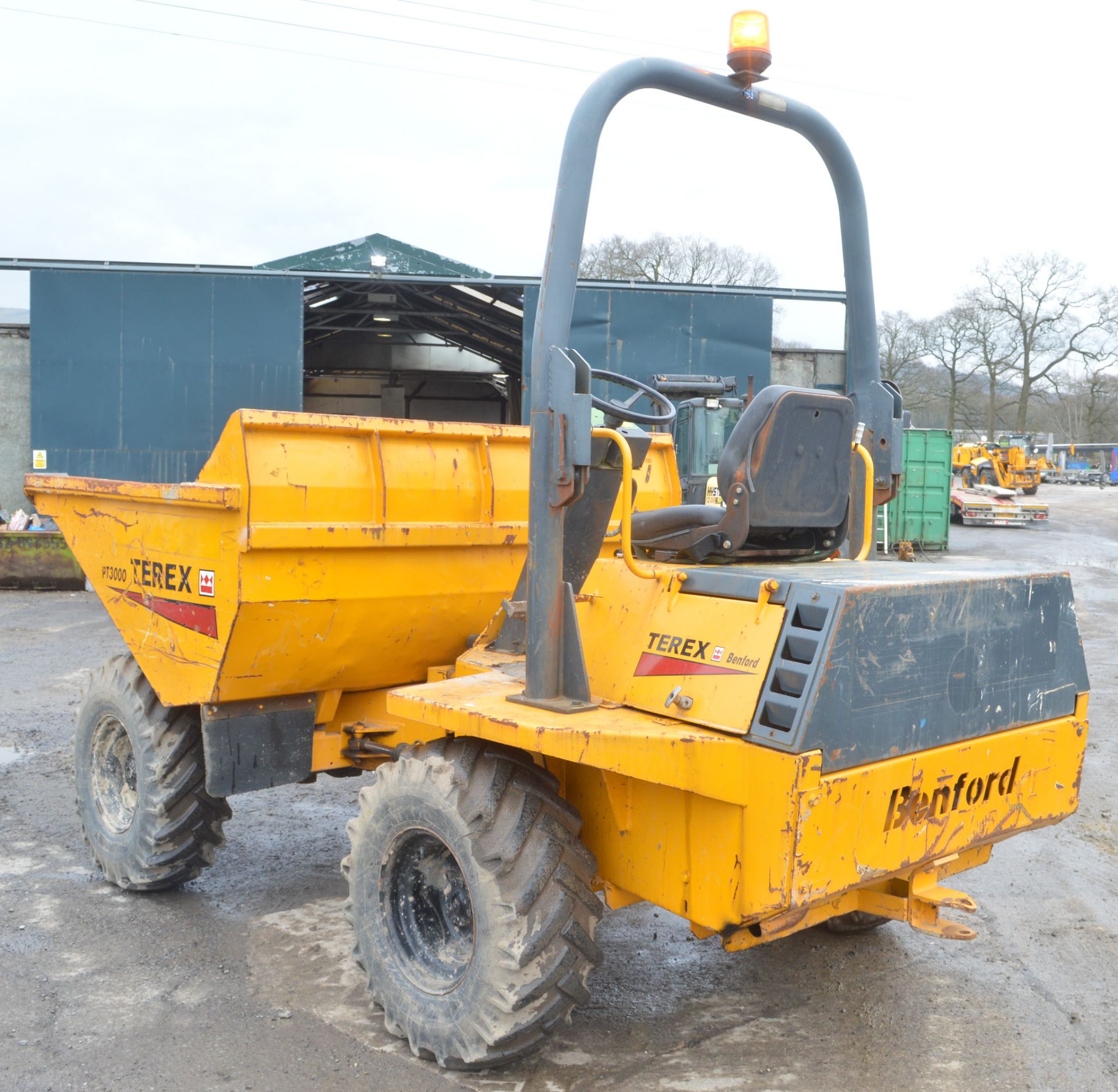 Benford Terex PT3000 3 tonne straight skip dumper Year: 2001 S/N: E112A5344 Recorded Hours: *Clock - Image 4 of 11