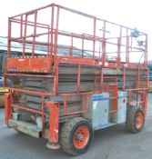 Skyjack SJ881 RT 40 ft 4WD diesel driven scissor lift access platform Year: 2008 S/N: 40000473