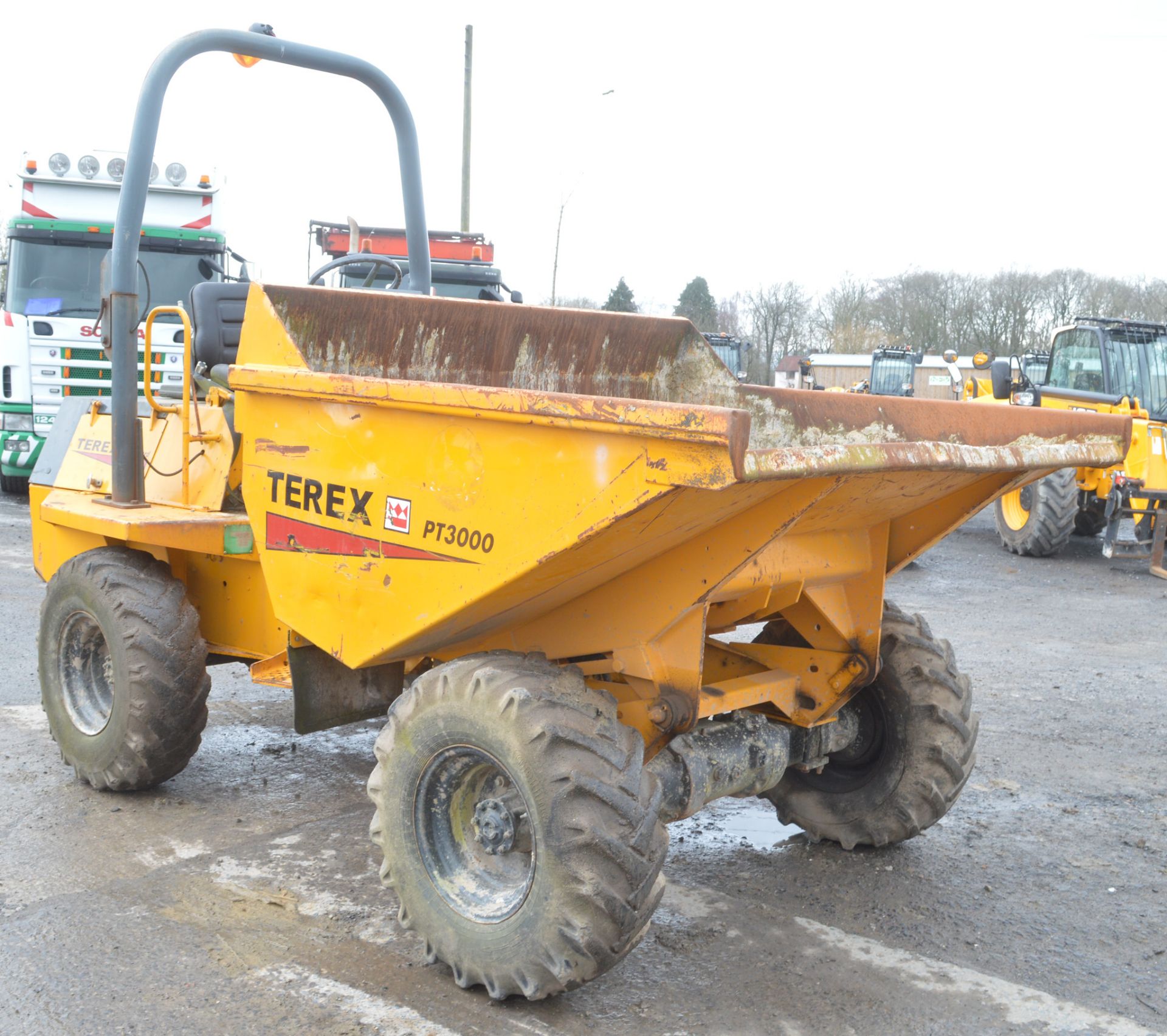 Benford Terex PT3000 3 tonne straight skip dumper Year: 2000 S/N: EY07AR281 Recorded Hours: *Clock - Image 2 of 11