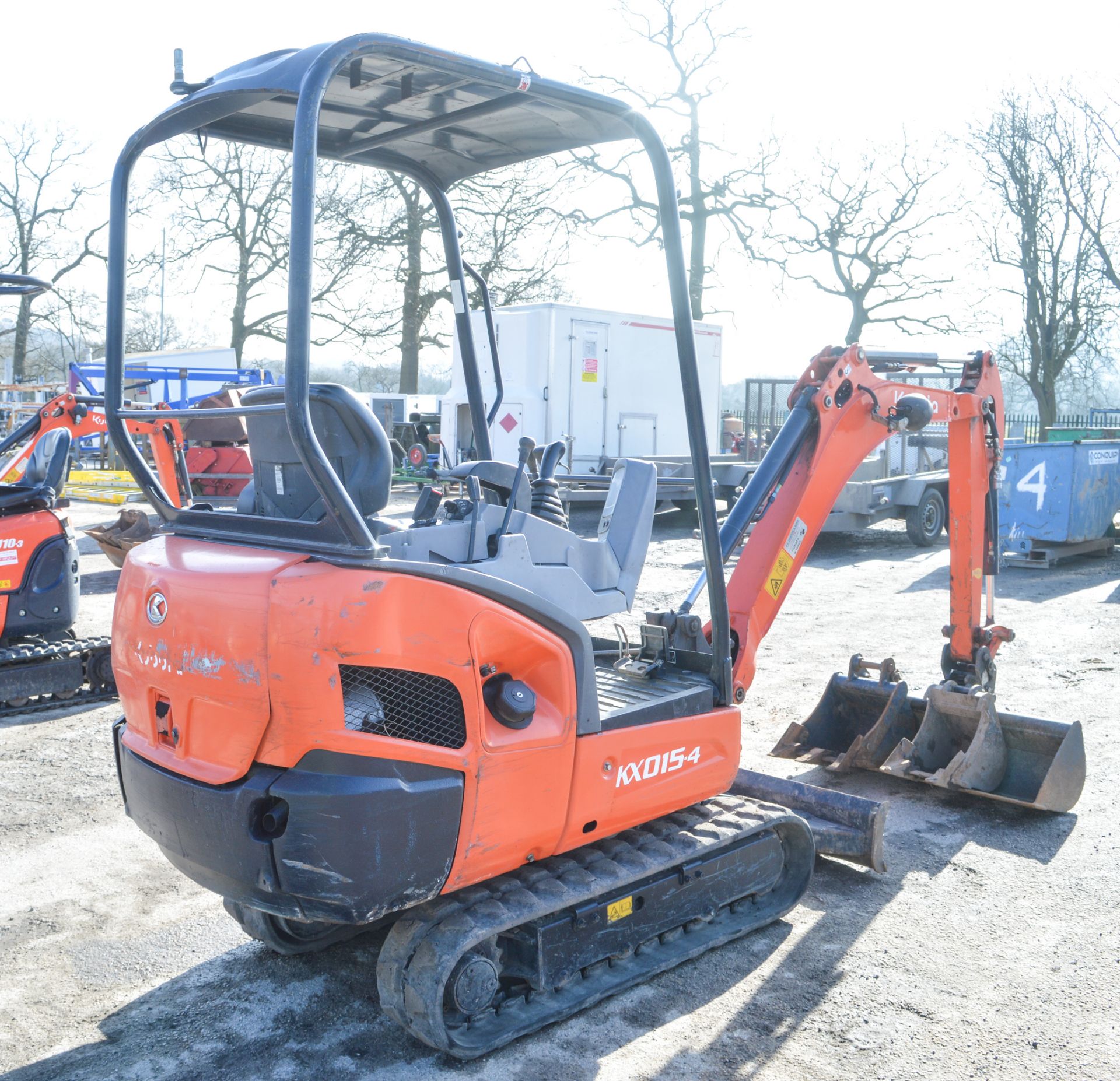 Kubota KX015.4 1.5 tonne rubber tracked excavator Year: 2015 S/N: 58748 Recorded Hours: 1056 - Image 3 of 11