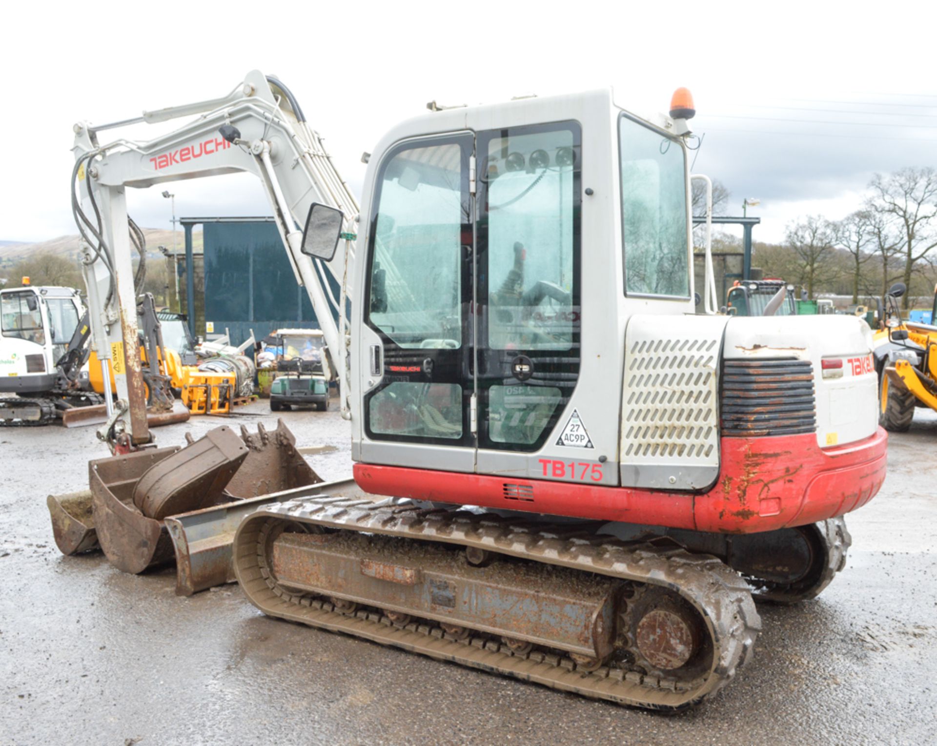 Takeuchi TB175 7.5 tonne rubber tracked excavator Year: 2010 S/N: 301657 Recorded Hours: Not - Image 2 of 12