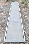 Aluminium staging board approximately 12 ft long A608153