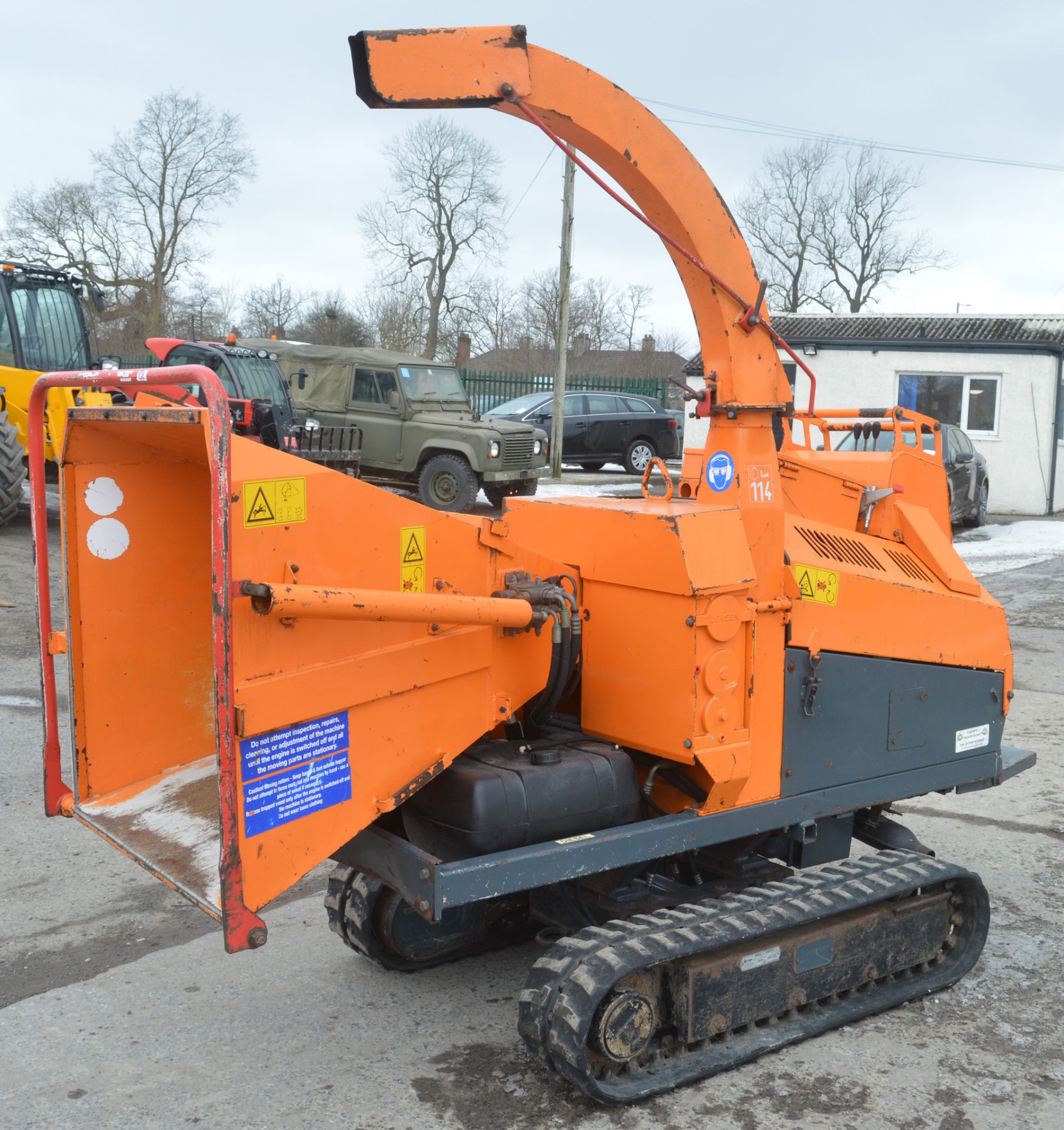 Jensen A530 rubber tracked mobile wood chipper  Year: 2007  S/N: 5507042220 Recorded hours: 1421