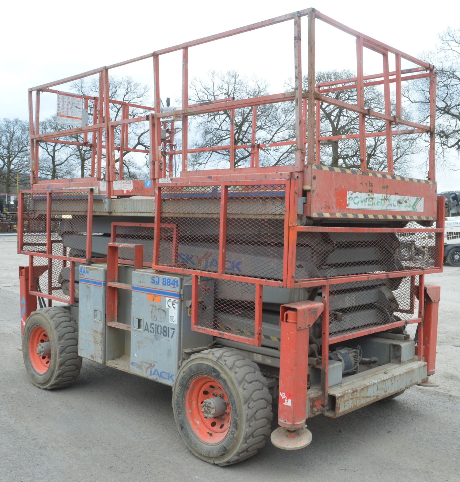 Skyjack SJ881 RT 40 ft 4WD diesel driven scissor lift access platform Year: 2008 S/N: 40000457 - Image 2 of 12