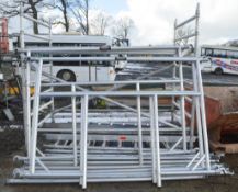 Octo 250 series aluminium scaffold access tower Comprising of approximately 6 ends, 3 tread