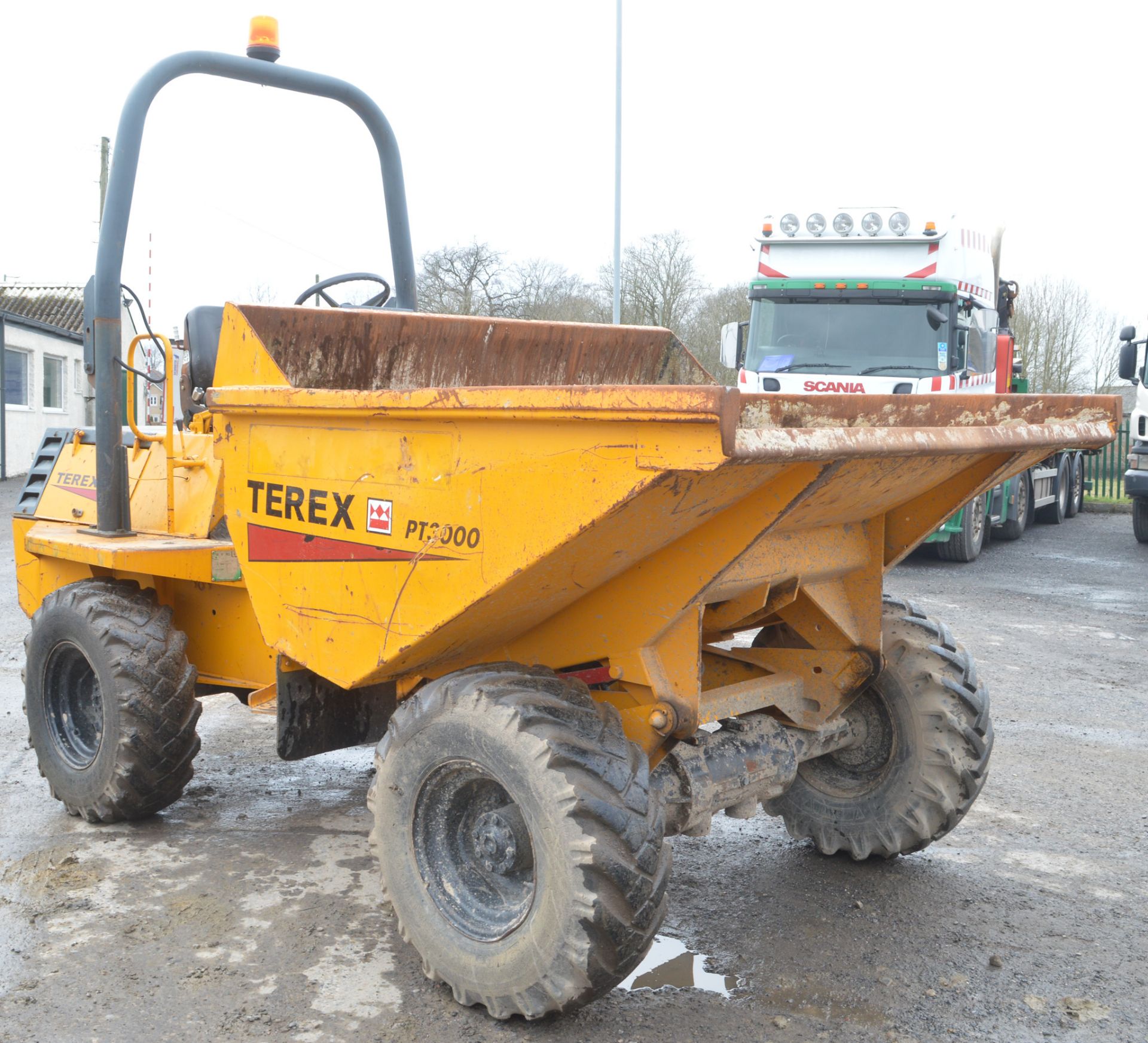 Benford Terex PT3000 3 tonne straight skip dumper Year: 2001 S/N: E112A5344 Recorded Hours: *Clock - Image 2 of 11