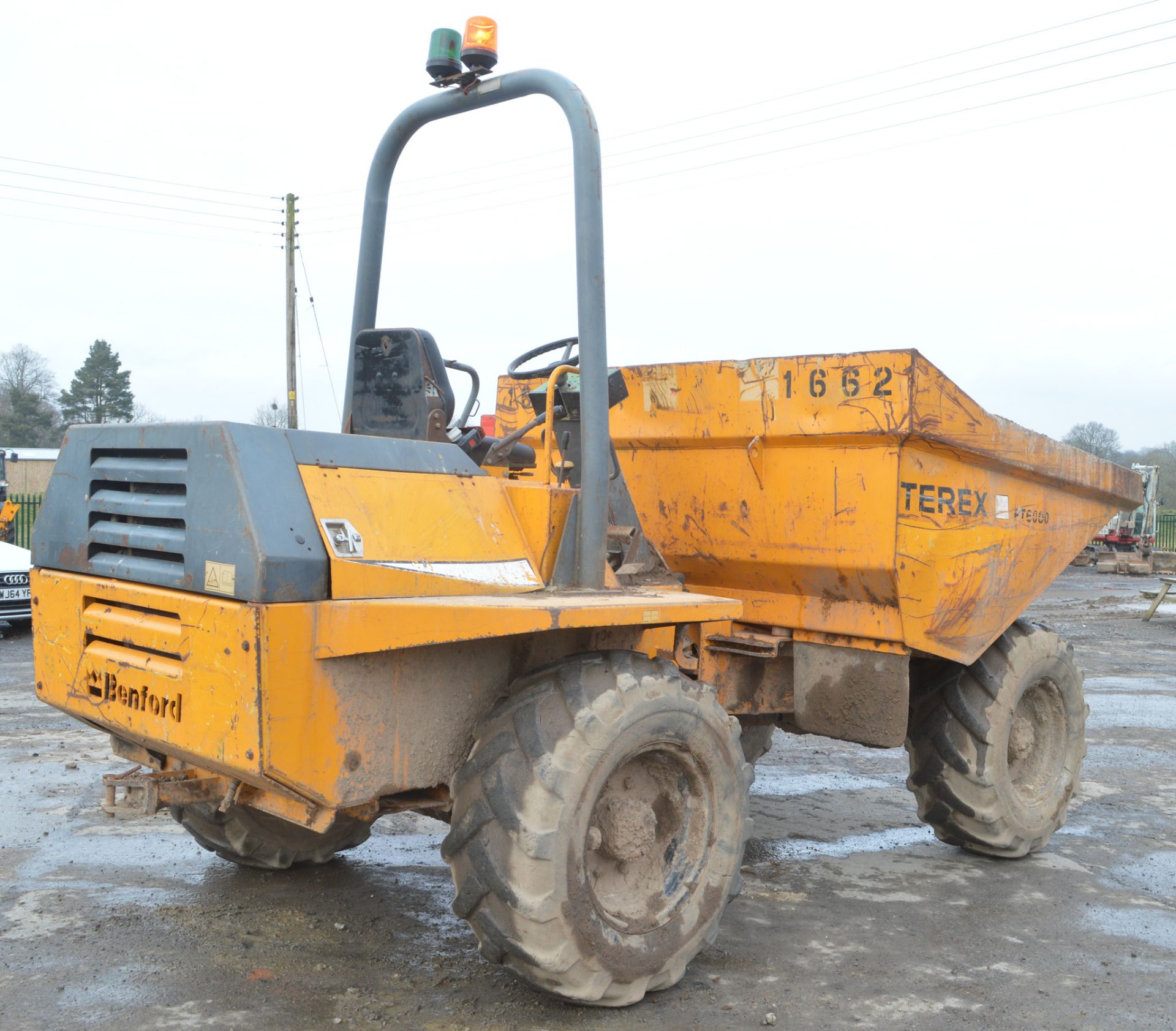 Benford Terex PT6000 6 tonne straight skip dumper Year: 2003 S/N: E311EE446 Recorded Hours: *Clock - Image 4 of 11