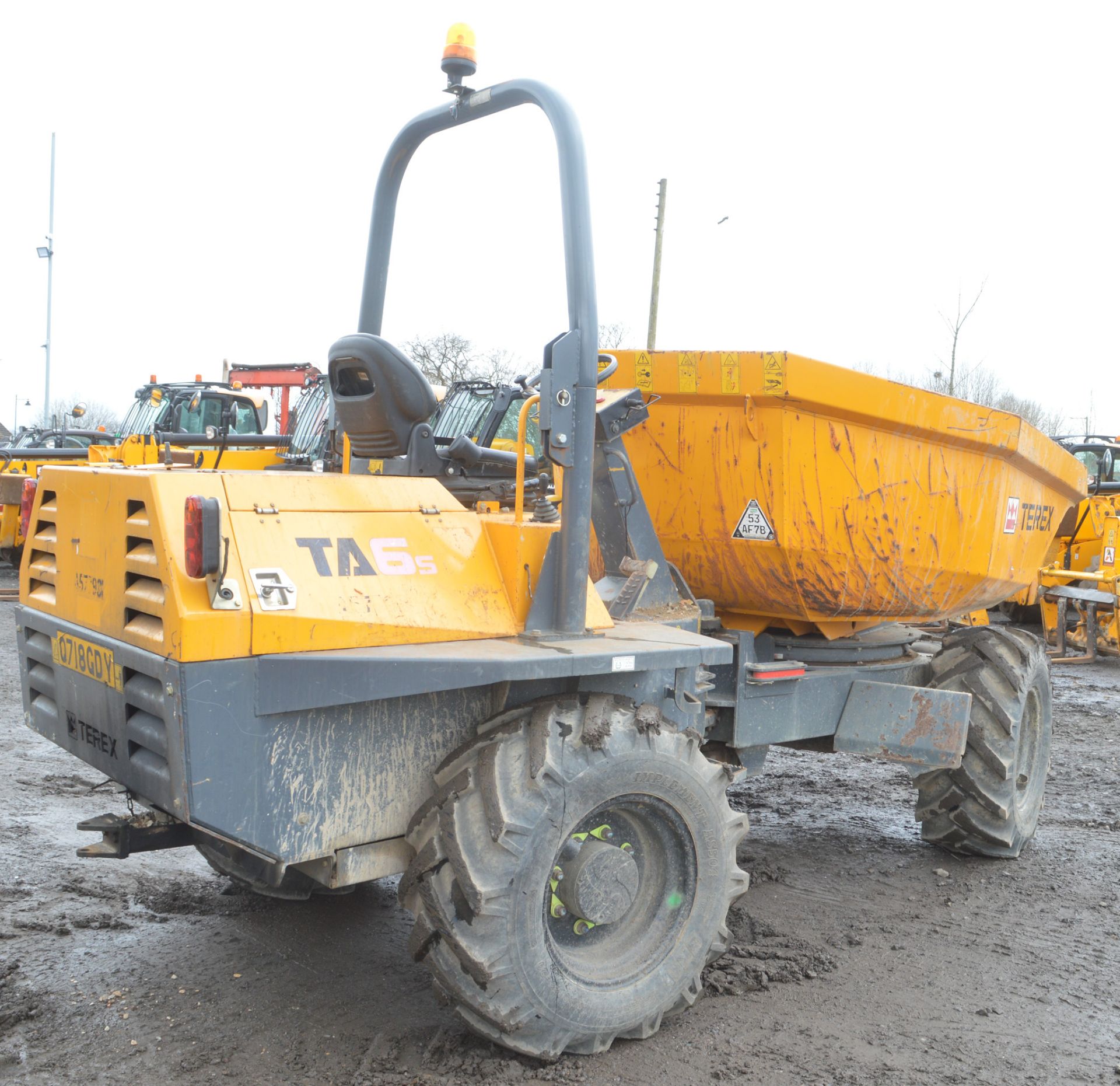 Benford Terex TA6s 6 tonne swivel skip dumper  Year: 2012  S/N: EC5MT3358 Recorded hours: 1651 - Image 4 of 10