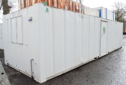 32 ft x 9 ft steel anti vandal office site unit c/w keys A433861