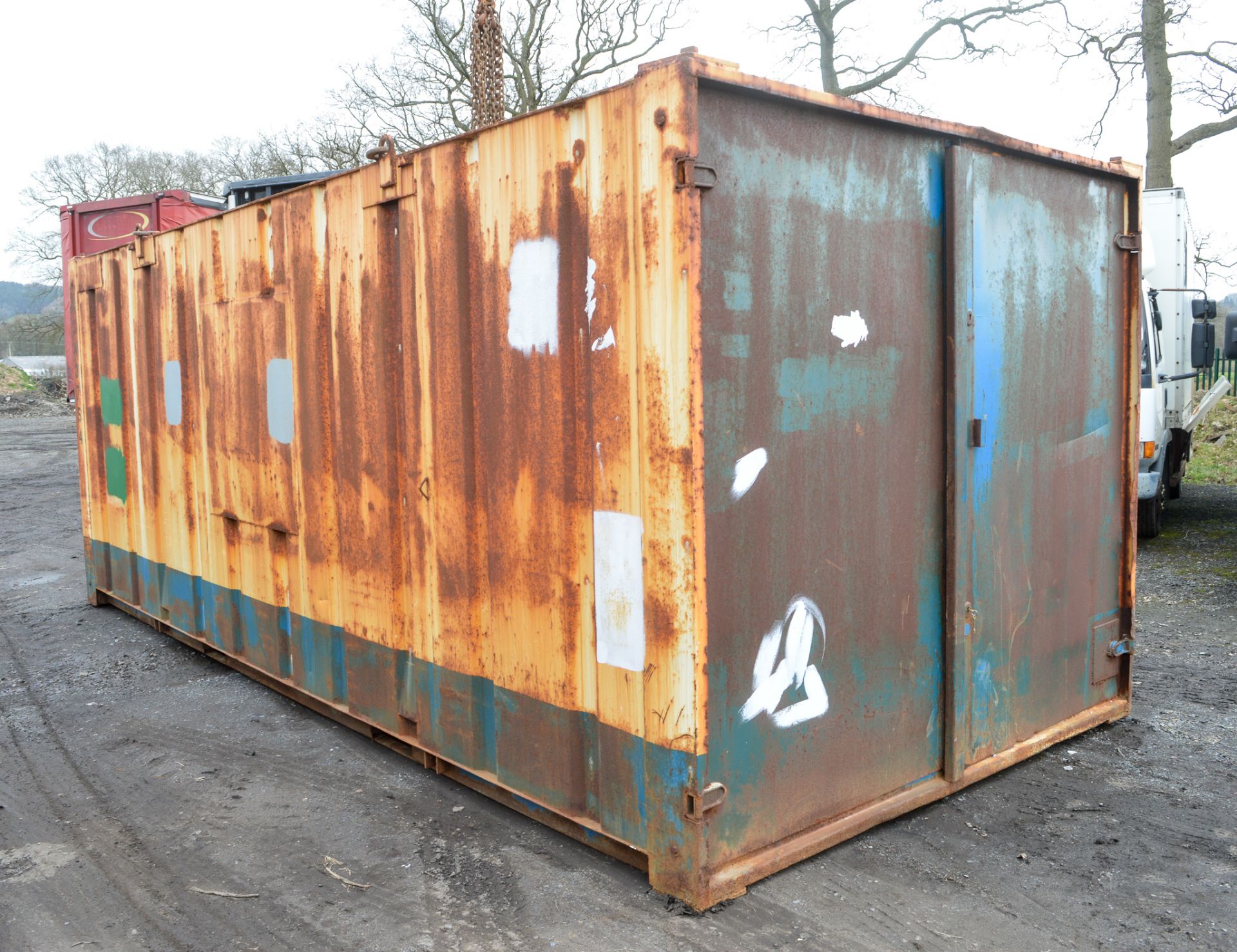 21 ft x 9 ft steel store site unit c/w keys A343754