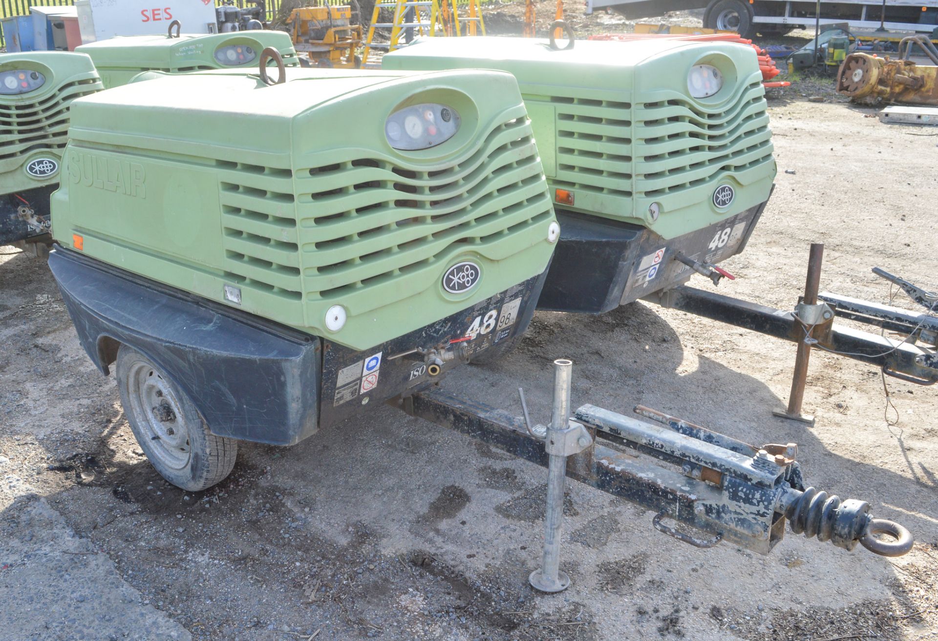 Sullair 48K diesel driven mobile air compressor Year: 2007 S/N: 48985 Recorded Hours: 746