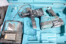 Makita 18v cordless SDS hammer drill c/w battery, charger & carry case E0009493