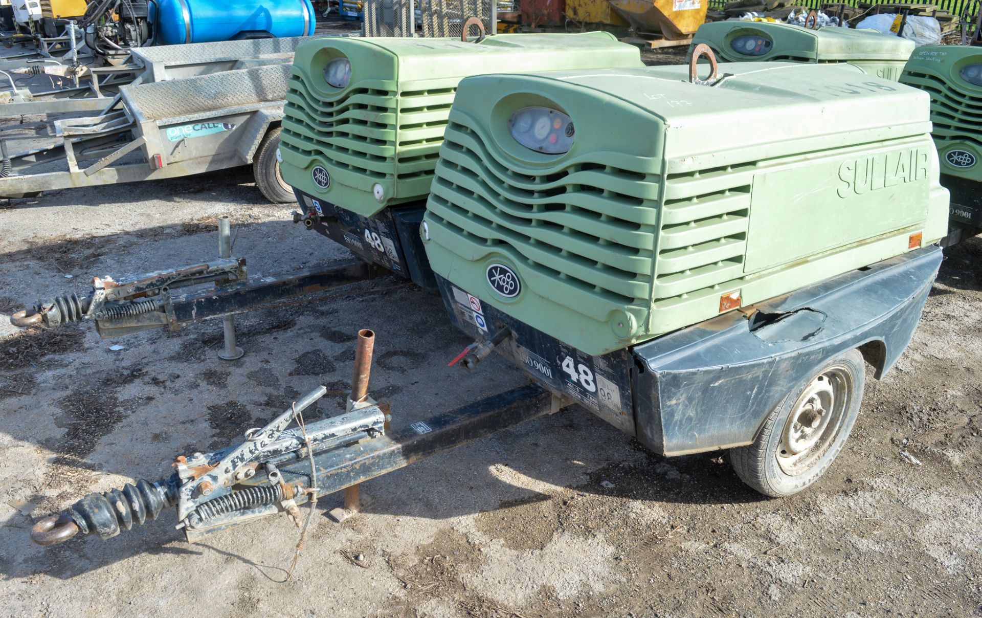 Sullair 48K diesel driven mobile air compressor Year: 2007 S/N: 48899 Recorded Hours: 967
