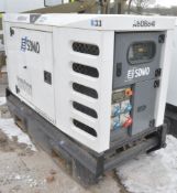 SDMO R33 33kva diesel driven generator  Year: *No plate* S/N: *No plate*  Recorded hours: 12843