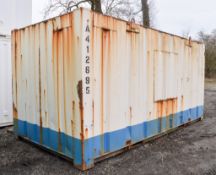 16 ft x 9 ft steel store site unit c/w keys A412695