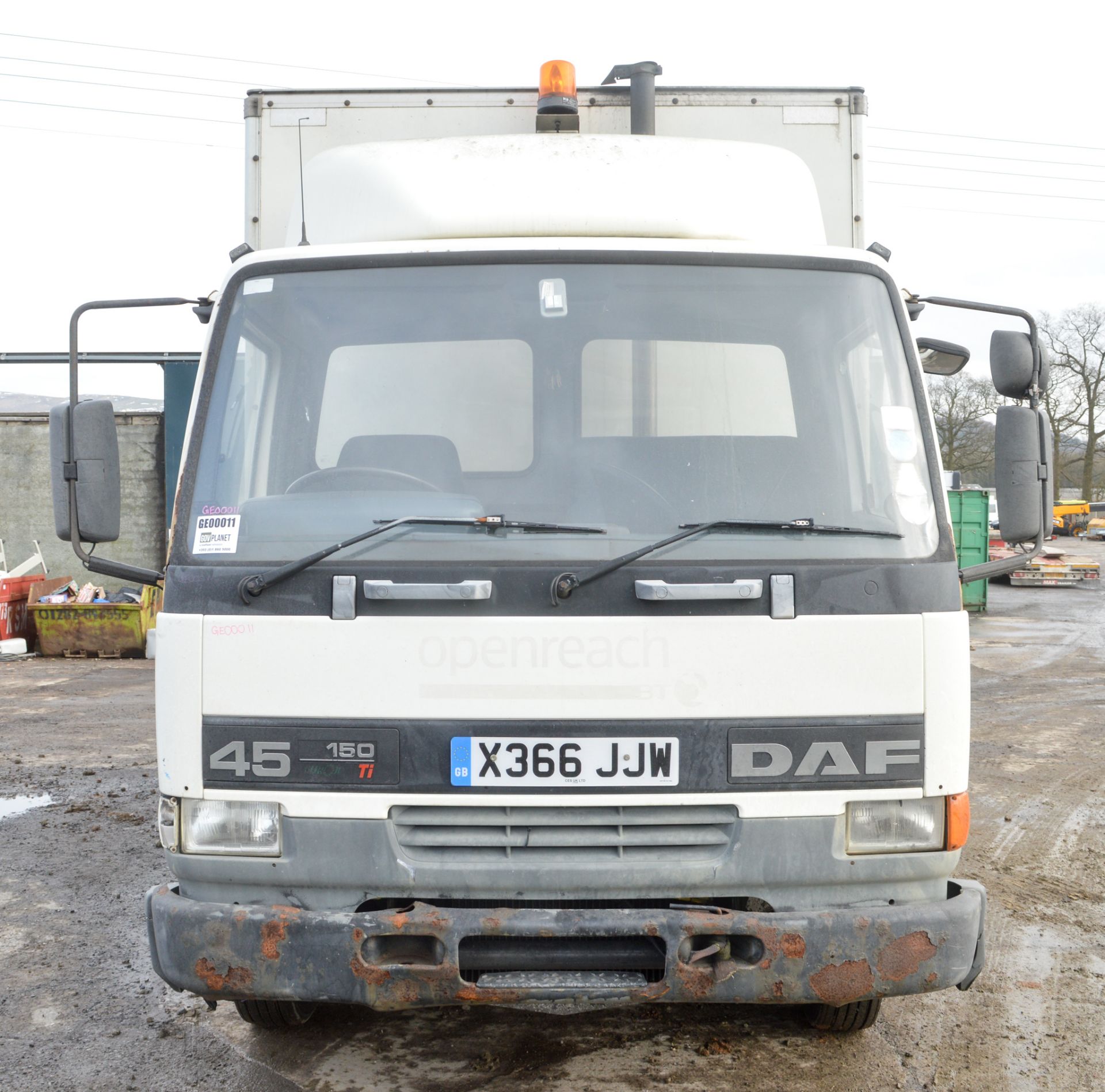 DAF 45.150 6.5 tonne box lorry (Ex British Telecom) Registration Number: X366 JJW  c/w V5 Document - Image 5 of 13