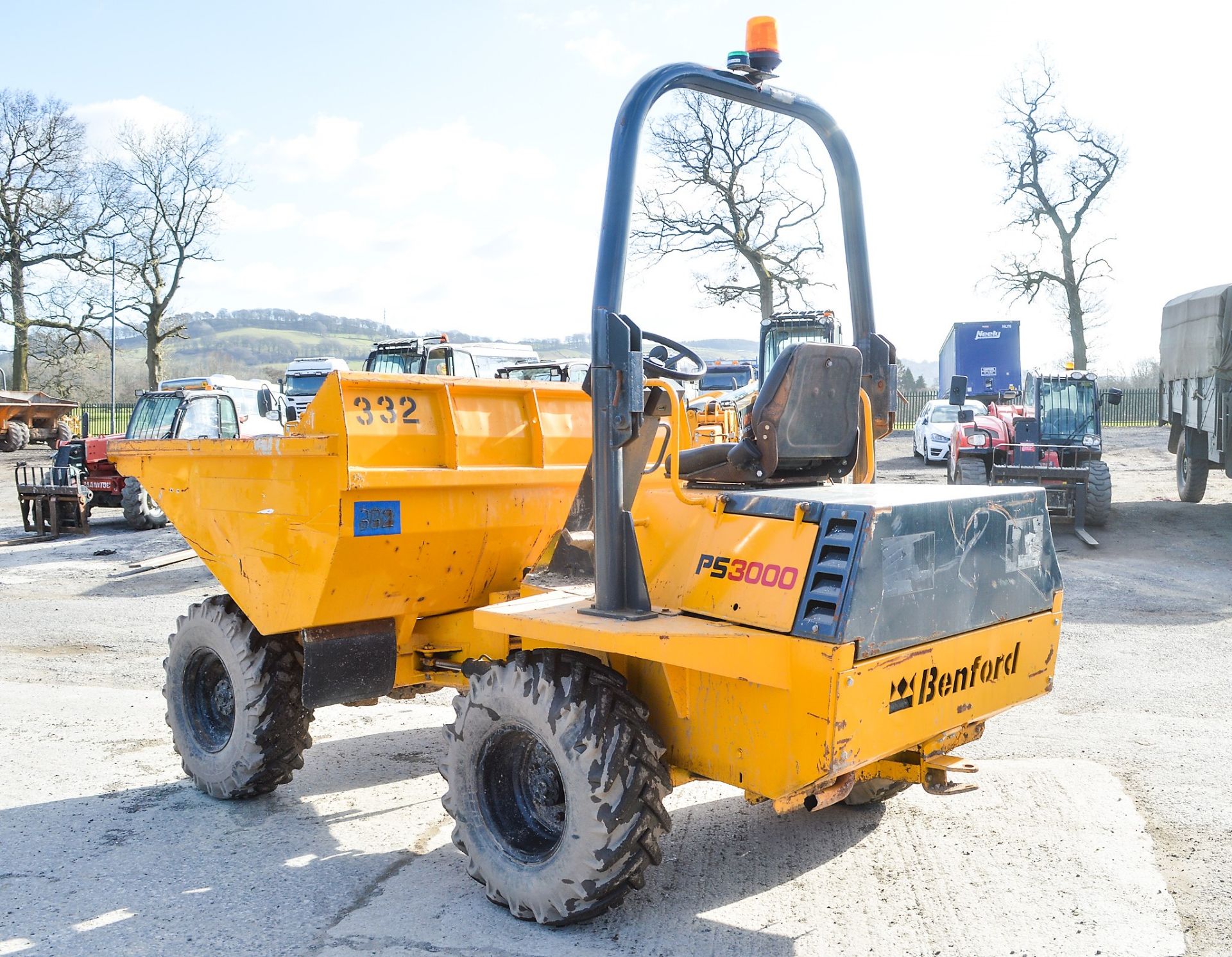 Benford Terex PT3000 3 tonne straight skip dumper Year: 2002 S/N: E207AR158 Recorded Hours: Not - Image 3 of 11