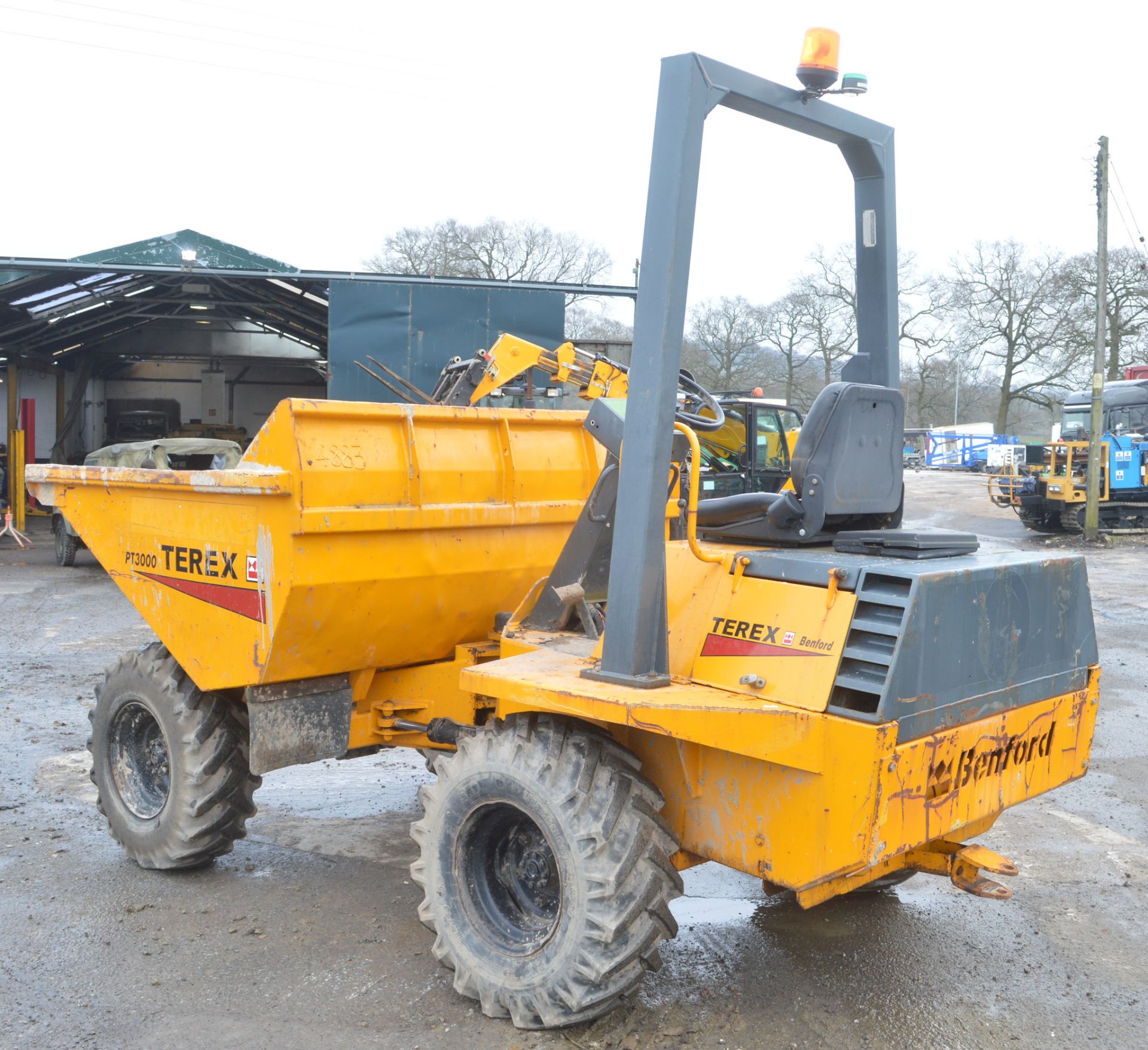 Benford Terex PT3000 3 tonne straight skip dumper Year: 2000 S/N: EY03HD110 Recorded Hours: *Clock - Image 3 of 11