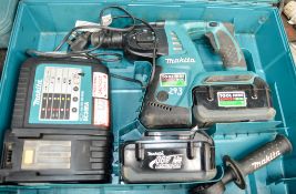 Makita 36v cordless SDS hammer drill c/w 2 batteries, charger & carry case A637574