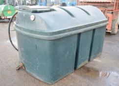 2500 litre bunded plastic fuel tank c/w metal stand, delivery hose & nozzle ** No VAT on hammer