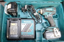 Makita 18v cordless screwgun c/w 2 batteries, charger & carry case A684193