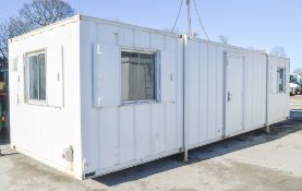 32 ft x 9 ft steel anti vandal office site unit c/w keys BBA1160