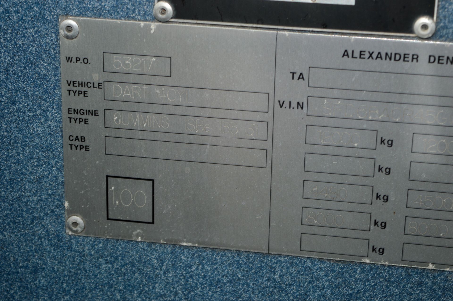 Alexander Dennis Dart SLF 27 seat service bus Registration Number: PN06 UYL Date of Registration: - Bild 11 aus 11