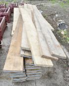 Approximately 34 scaffold boards