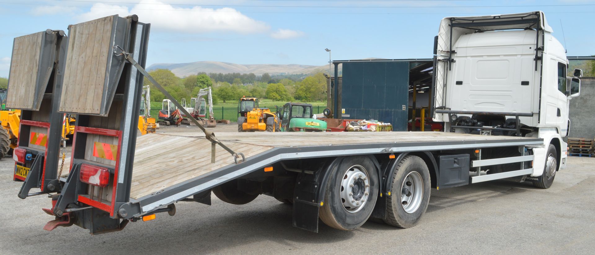 Scania R420 High Line Euro 5 6x2 30 foot beaver tail plant lorry  Registration number: WN12 CWZ - Image 3 of 11