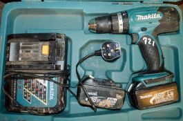 Makita 18v cordless drill c/w charger, battery & carry case JB5069