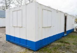 32 ft x 9 ft steel anti-vandal office site unit c/w keys ** 1 door not attached & 1 door