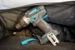 Makita 18v cordless power drill c/w charger & carry bag **No battery** A728141