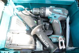 Makita 18v cordless power drill c/w charger & carry case **No battery** A754788