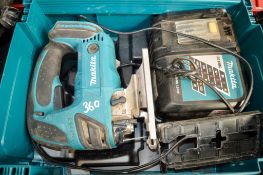Makita 18v cordless jigsaw c/w charger & carry case **No battery** A142557