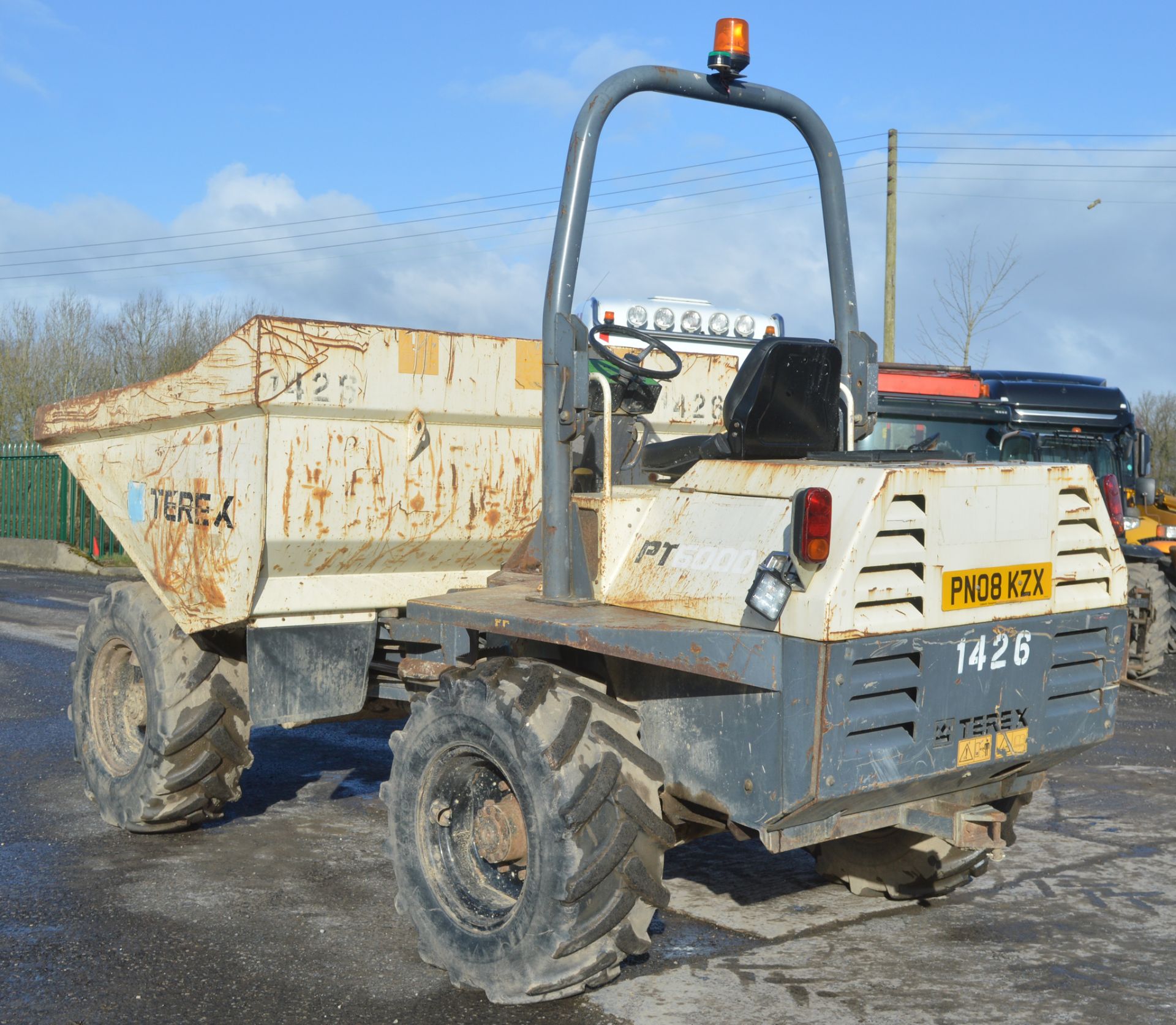 Benford Terex 6 tonne straight skip dumper Year: 2008 S/N: E801FW024 Recorded Hours: Not - Image 4 of 12