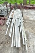 Aluminium handrail system comprising of: Approximately 40 aluminium handrail tubes & a quantity