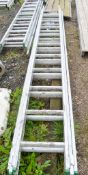 Triple stage aluminium ladder A622713