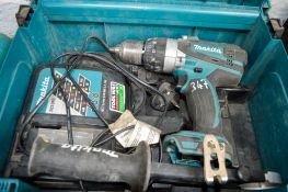 Makita 18v cordless power drill c/w charger & carry case **No battery** A707570