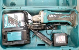 Makita 14.4v cordless angle grinder c/w charger, battery & carry case A568356