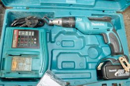Makita 18v cordless screwgun c/w battery, charger & carry case A690906